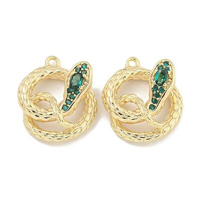 Brass Micro Pave Cubic Zirconia Pendants