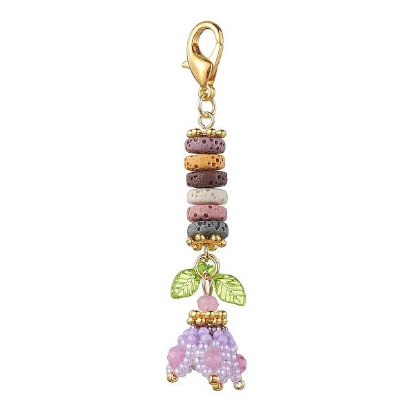 Natural Lava Rock Beads Pendant Decorations
