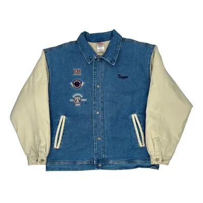 Disney Varsity Jacket - Medium Blue Cotton