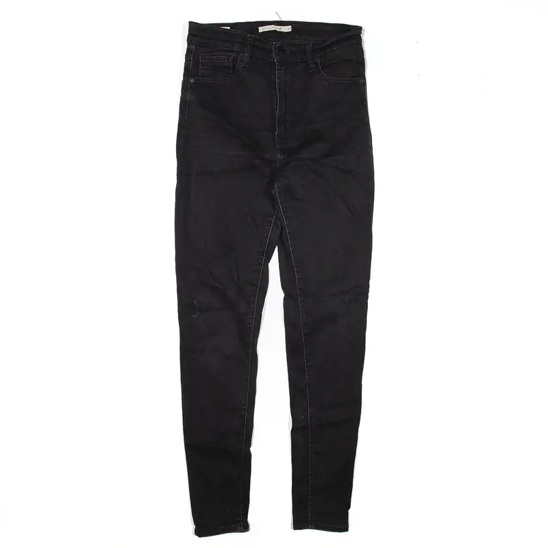 LEVI'S Premium Big E Mile High Jeans Black Denim Slim Skinny Womens W26 L30