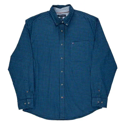 Tommy Hilfiger Checked Shirt - Large Navy Cotton
