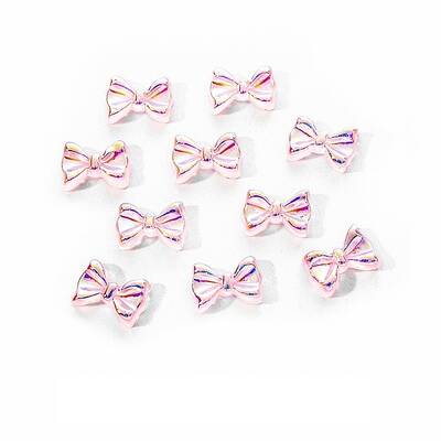 Electroplated Bowknot Resin Cabochons