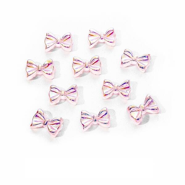 Electroplated Bowknot Resin Cabochons