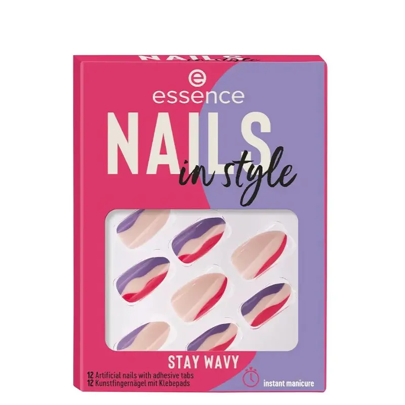 Essence Cosmetics In Style Nails Artificial Nails Stay Wavy 12 U