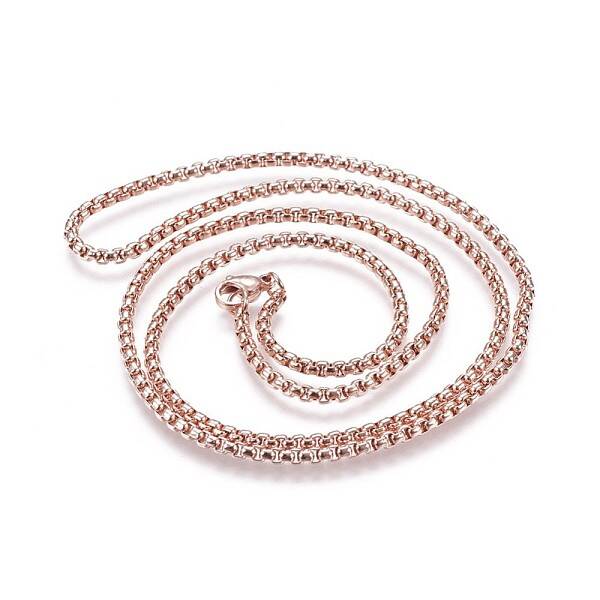 304 Stainless Steel Box Chain Necklaces