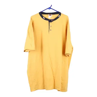 Harley Davidson Polo Shirt - 3XL Yellow Cotton Blend