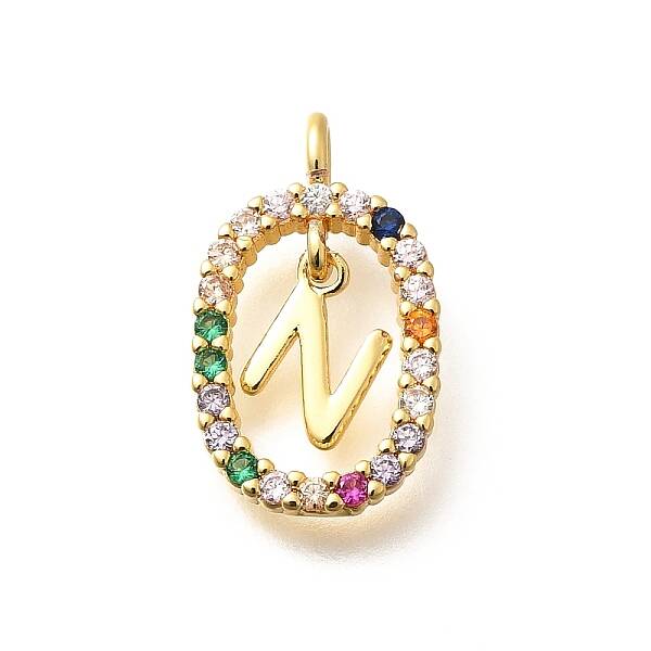 Brass Micro Pave Cubic Zirconia Pendants