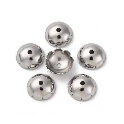 316L Surgical Stainless Steel Bead Caps