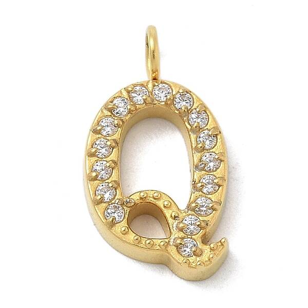 Ion Plating(IP) 304 Stainless Steel Micro Pave Cubic Zirconia Pendants