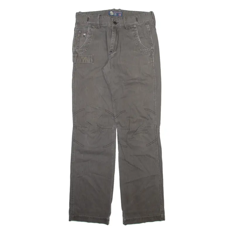 SPRINGFIELD Mens Trousers Grey Regular Straight W31 L32