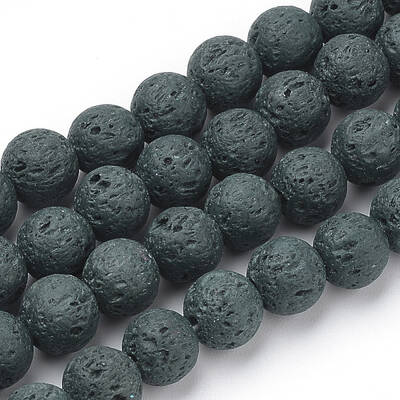 Synthetic Lava Rock Beads Strands