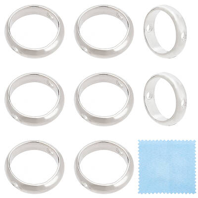 8Pcs Sterling Silver Bead Frame