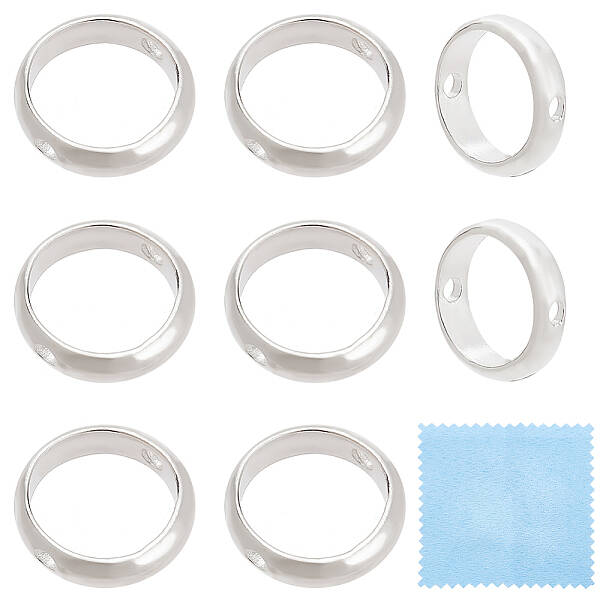 8Pcs Sterling Silver Bead Frame