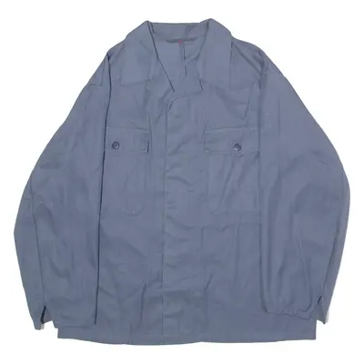 BZS Swiss Mens Workwear Jacket Blue Twill M