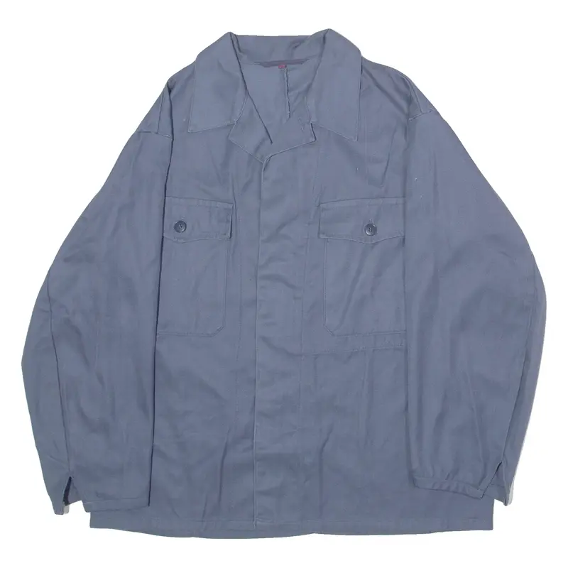 BZS Swiss Mens Workwear Jacket Blue Twill M