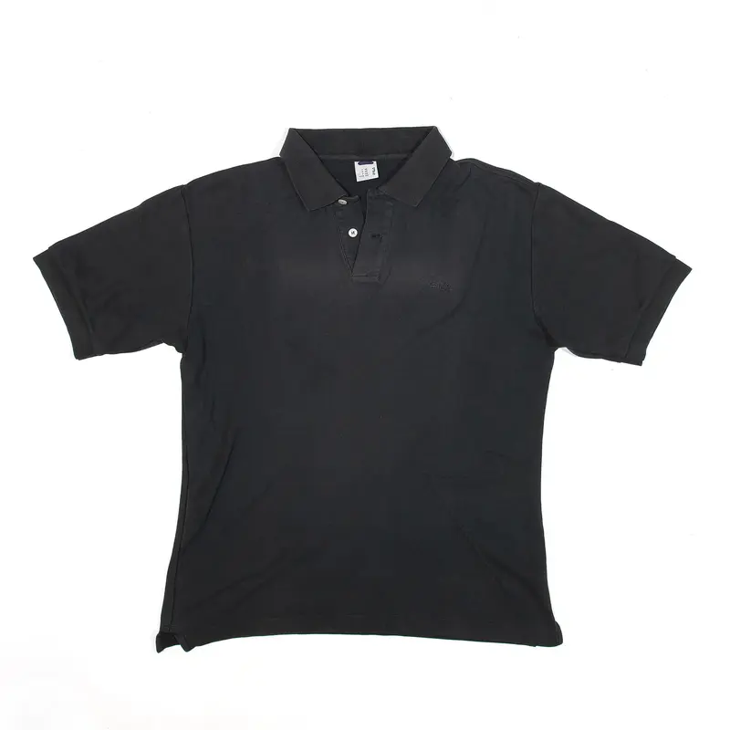 FILA Sports Black Short Sleeve Polo Shirt Mens S