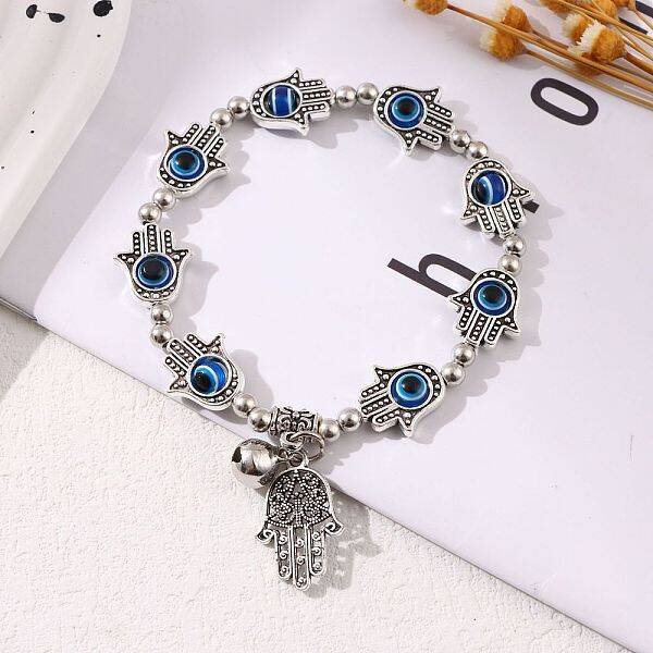 Devil's Eye Bracelet Fatima Palm Bracelet Alloy Eye Men's and Women's Handwear