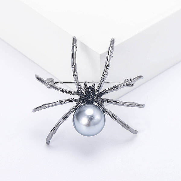 Spider with Plastic Pearl Pins