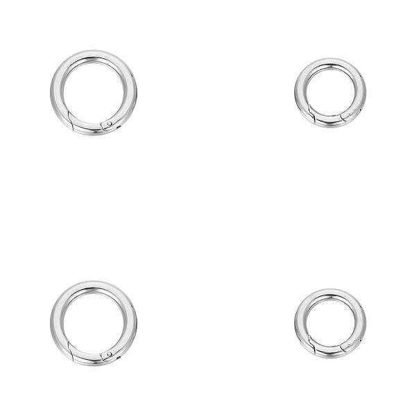 4Pcs 2 Styles 304 Stainless Steel Spring Gate Ring