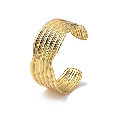 Ion Plating(IP) 304 Stainless Steel Cuff Bangles for Women