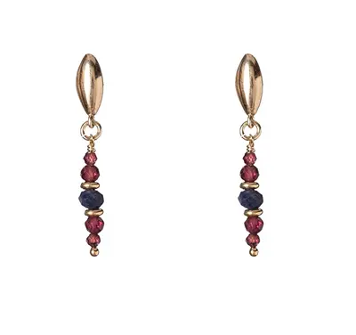 Alisia Orecchini Pendenti Placcati Oro Con Zaffiri E Granati Al5236.01.000