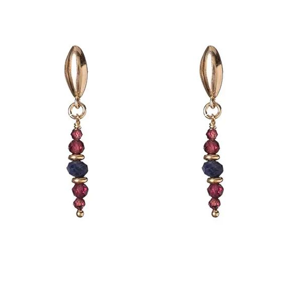 Alisia Orecchini Pendenti Placcati Oro Con Zaffiri E Granati Al5236.01.000