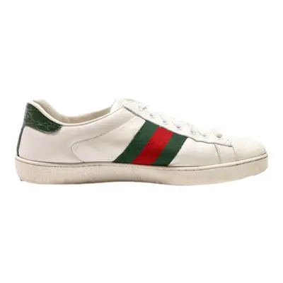 GUCCI Sneaker Trainers White Leather Mens UK 7.5