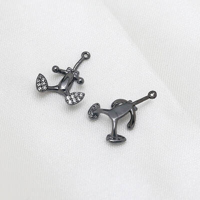 Brass Micro Pave Clear Cubic Zirconia Body Head Pins