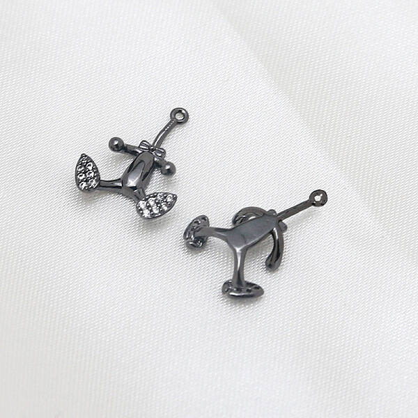 Brass Micro Pave Clear Cubic Zirconia Body Head Pins