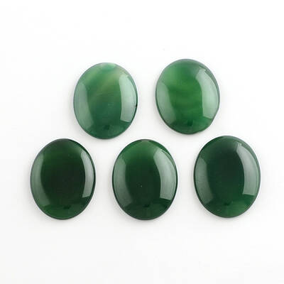 Natural Green Agate Gemstone Cabochons