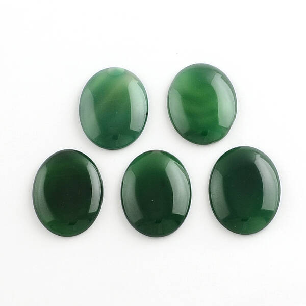 Natural Green Agate Gemstone Cabochons