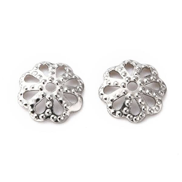 Non-Tarnish 304 Stainless Steel Fancy Bead Caps