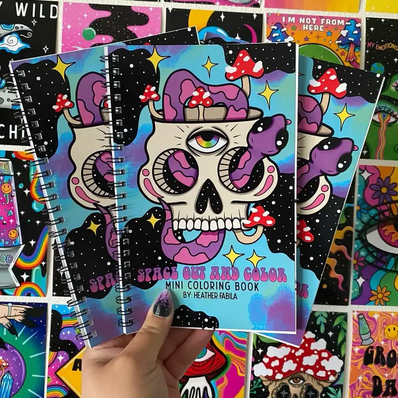 Space out and color MINI coloring book