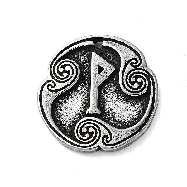 Rune Letters Alloy Pendants