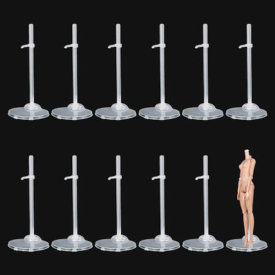 Transparent Plastic Adjustable Doll Standing Bracket
