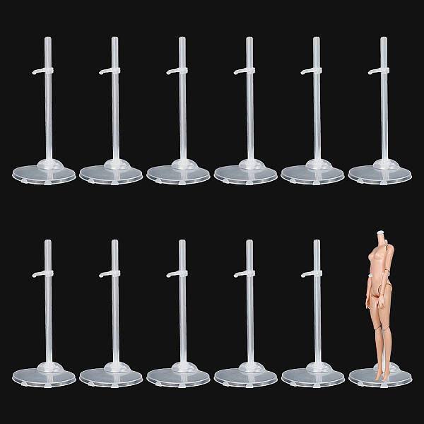 Transparent Plastic Adjustable Doll Standing Bracket