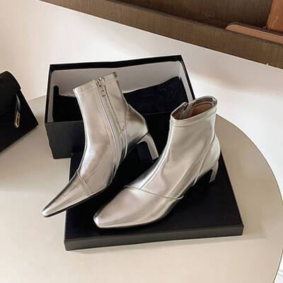 CHIKO Zahur Square Toe Chunky Heels Ankle Boots