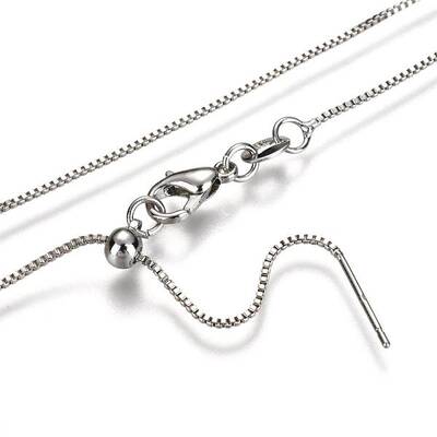 Adjustable Electroplate Brass Venetian Chain Necklace