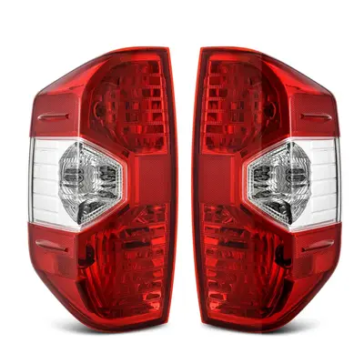 YITAMOTOR® Tail Lights Assembly Compatible with 2014-2021 Toyota Tundra, Red Clear OE Replacement Taillights - Driver and Pa...
