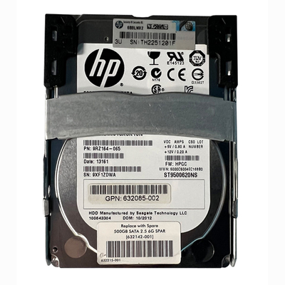 632142-001 HP 500GB 6Gb/s SATA 7200 2.5-inch Hard Drive