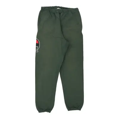 Reverse Weave Champion Spellout Joggers - Medium Green Cotton Blend