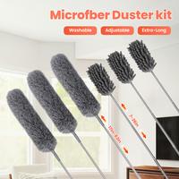 Microfiber Duster Kit  Washable Cleaner Duster with Extension Pole (30 to 96 in) for Cleaning Ceilings, Fans, Furniture duste...