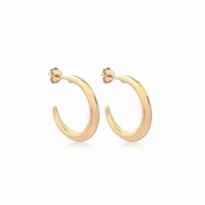 Crescent Hoops Gold Medium | Size: 1 in.