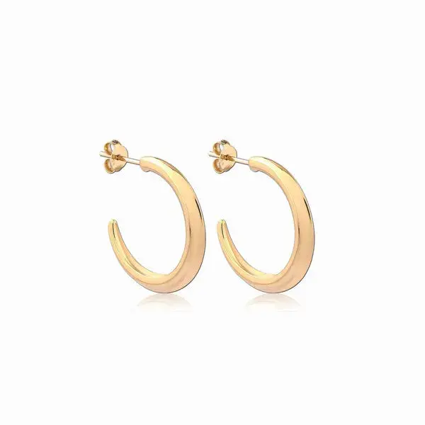 Crescent Hoops Gold Medium | Size: 1 in.