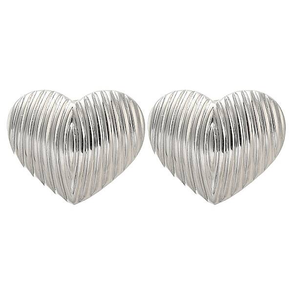 Ion Plating(IP) 304 Stainless Steel Heart Stud Earrings