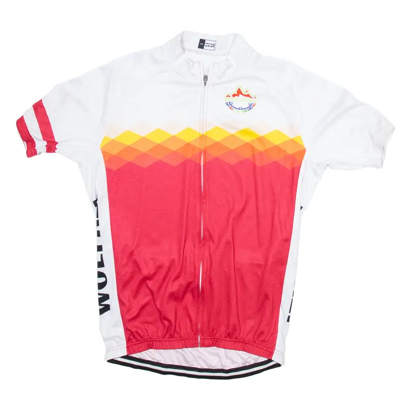 Cycling Full Zip Mens Jersey White XL