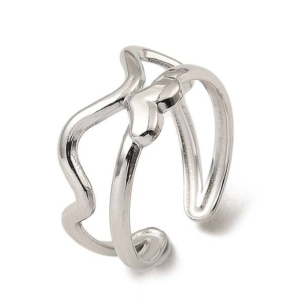 Non-Tarnish 304 Stainless Steel Open Cuff Rings