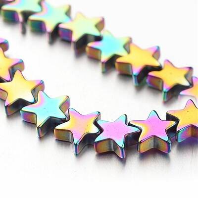 Electroplate Non-magnetic Synthetic Hematite Bead Strands