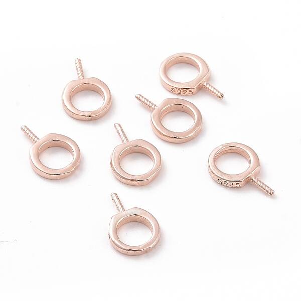 925 Sterling Silver Screw Eye Peg Bails