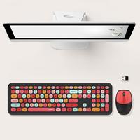 MOFii Wireless Keyboard & Mouse Combo (1 Set), Full-sized Plug and Play Colorful Design Keyboard, Silent Keycap Keyboard with...